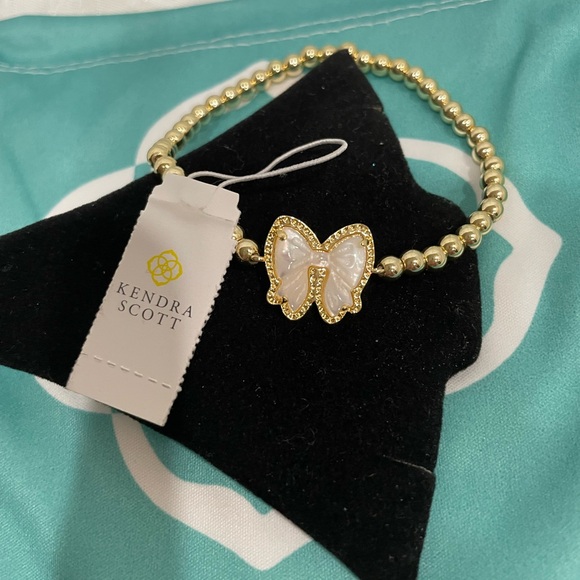 Kendra Scott  Beaded Bracelet with Mother-of-Pearl Butterfly Charm NWT - Picture 5 of 6